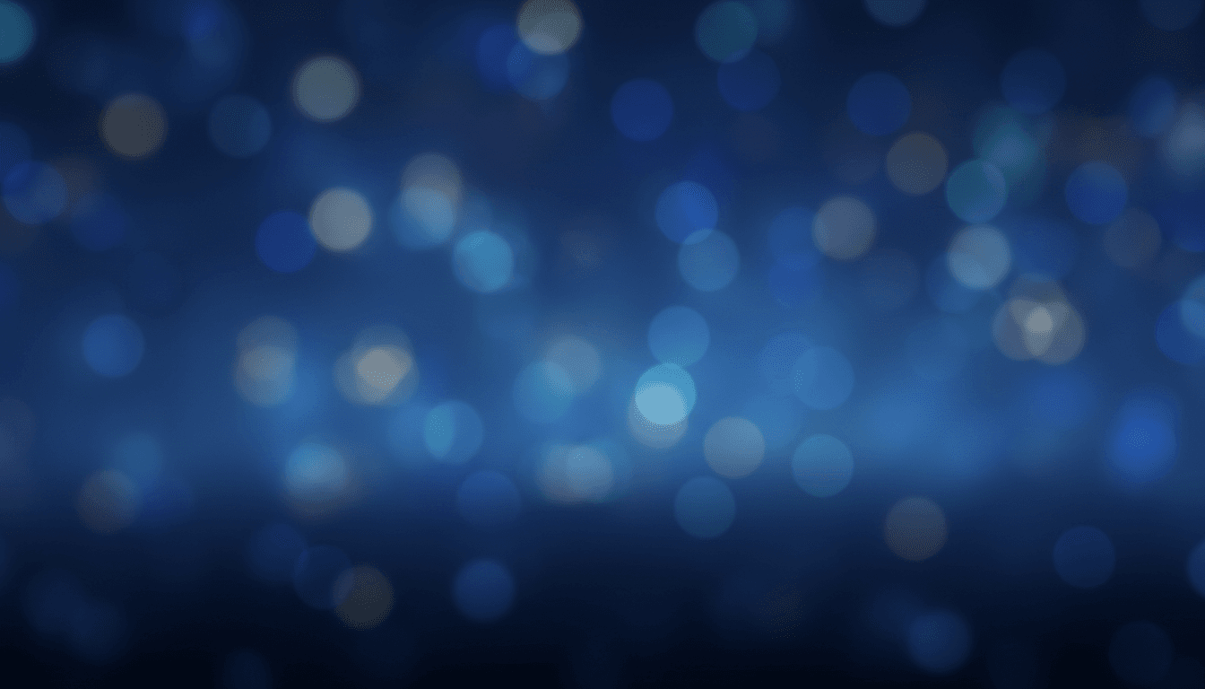 Softly blurred blue background with glowing light spots